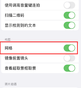 儋州苹果手机维修网点分享iPhone如何开启九宫格构图功能 