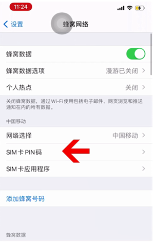 儋州苹果14维修网分享如何给iPhone14的SIM卡设置密码 