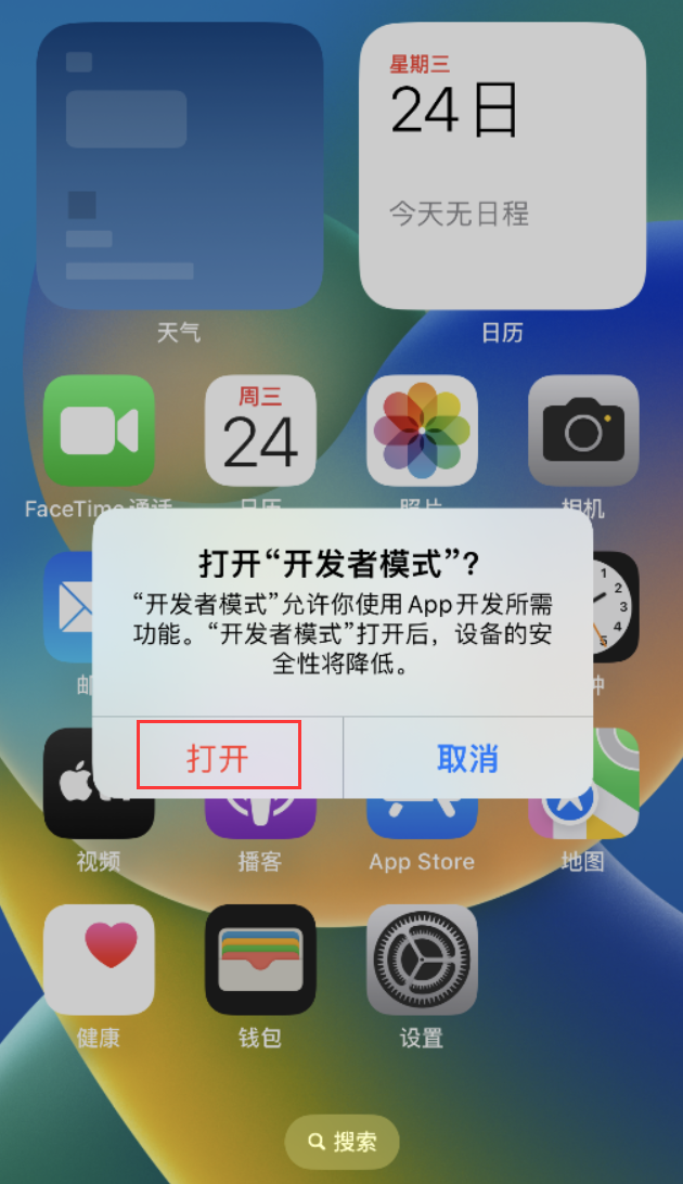 儋州苹果手机维修分享如何打开开发者模式 