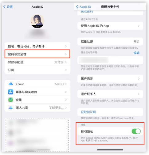 儋州苹果手机维修分享iOS 16 自动验证功能开启方法 