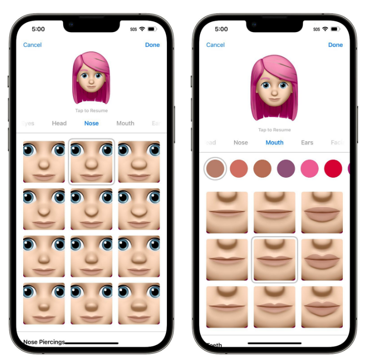 儋州苹果手机维修分享​iOS 16中的拟我表情有了哪些变化和升级 