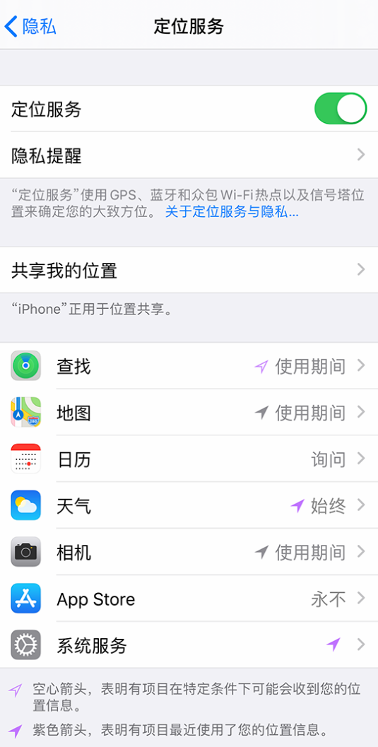 儋州苹果手机维修分享iPhone 状态栏中时间显示为蓝色图标是什么情况 