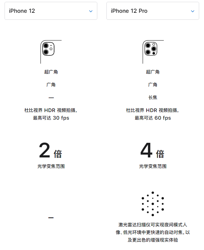 儋州苹果手机维修分享苹果 iPhone 12 与 iPhone 12 Pro 选哪款 